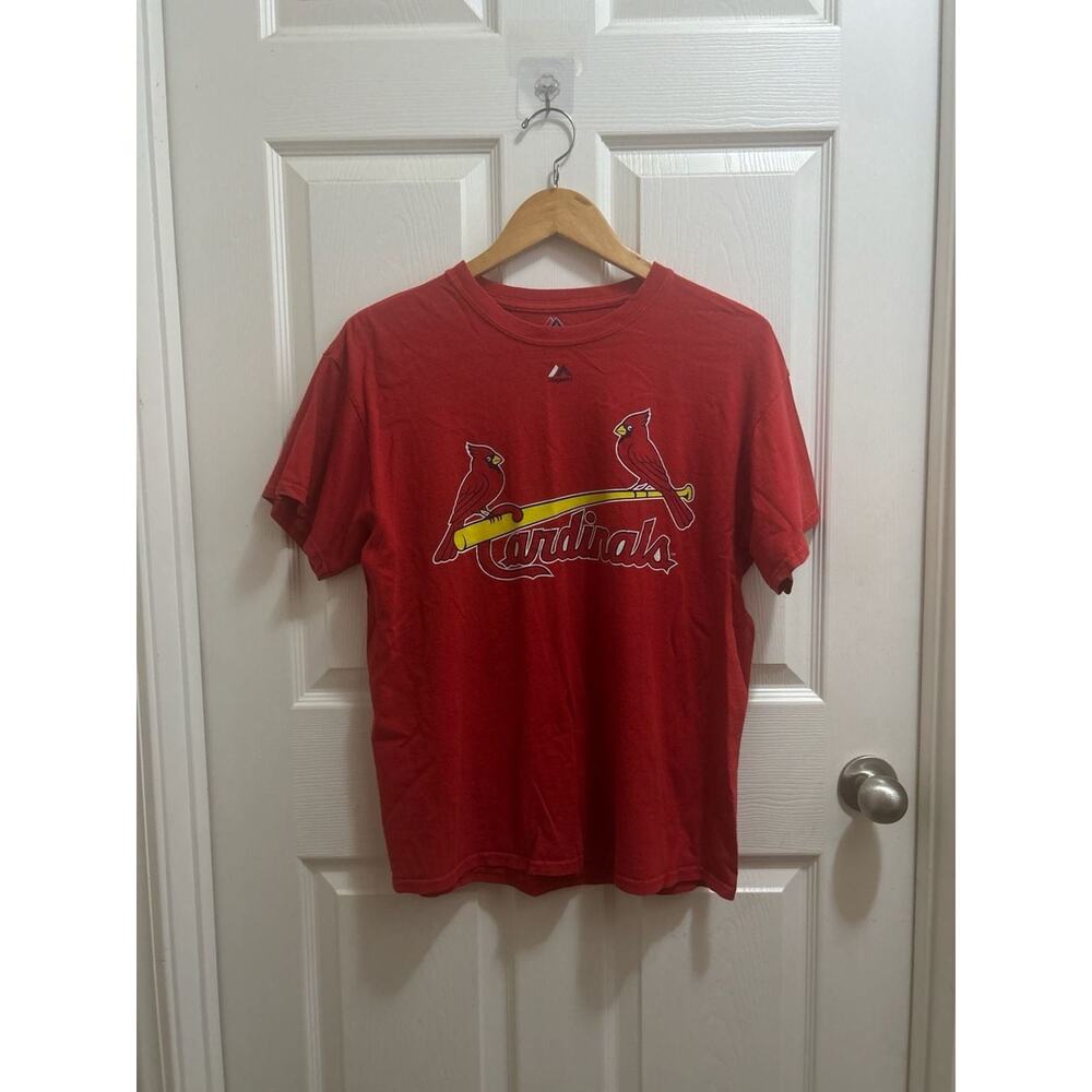 Majestic St. Louis Cardinals Asbury 10 Red T-Shirt Size Large